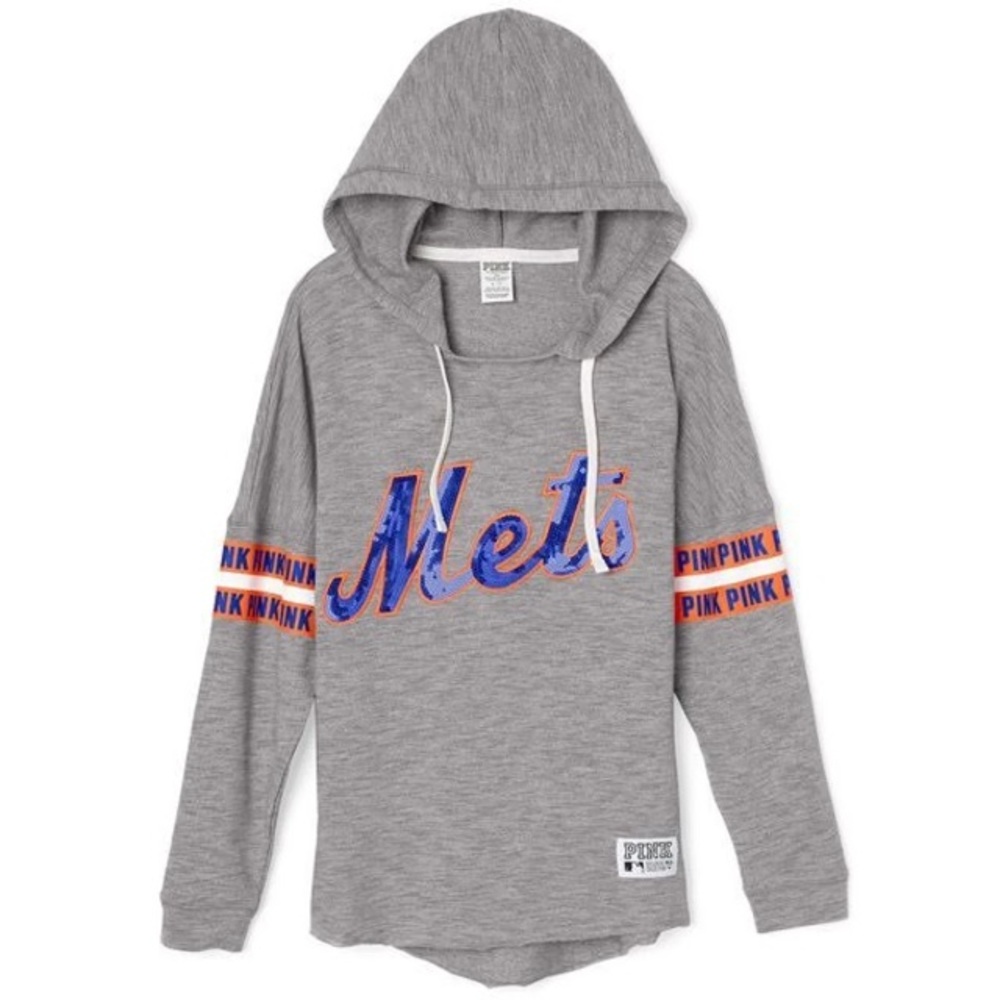VS PINK MEDIUM BLING METS HOODED PULLOVER